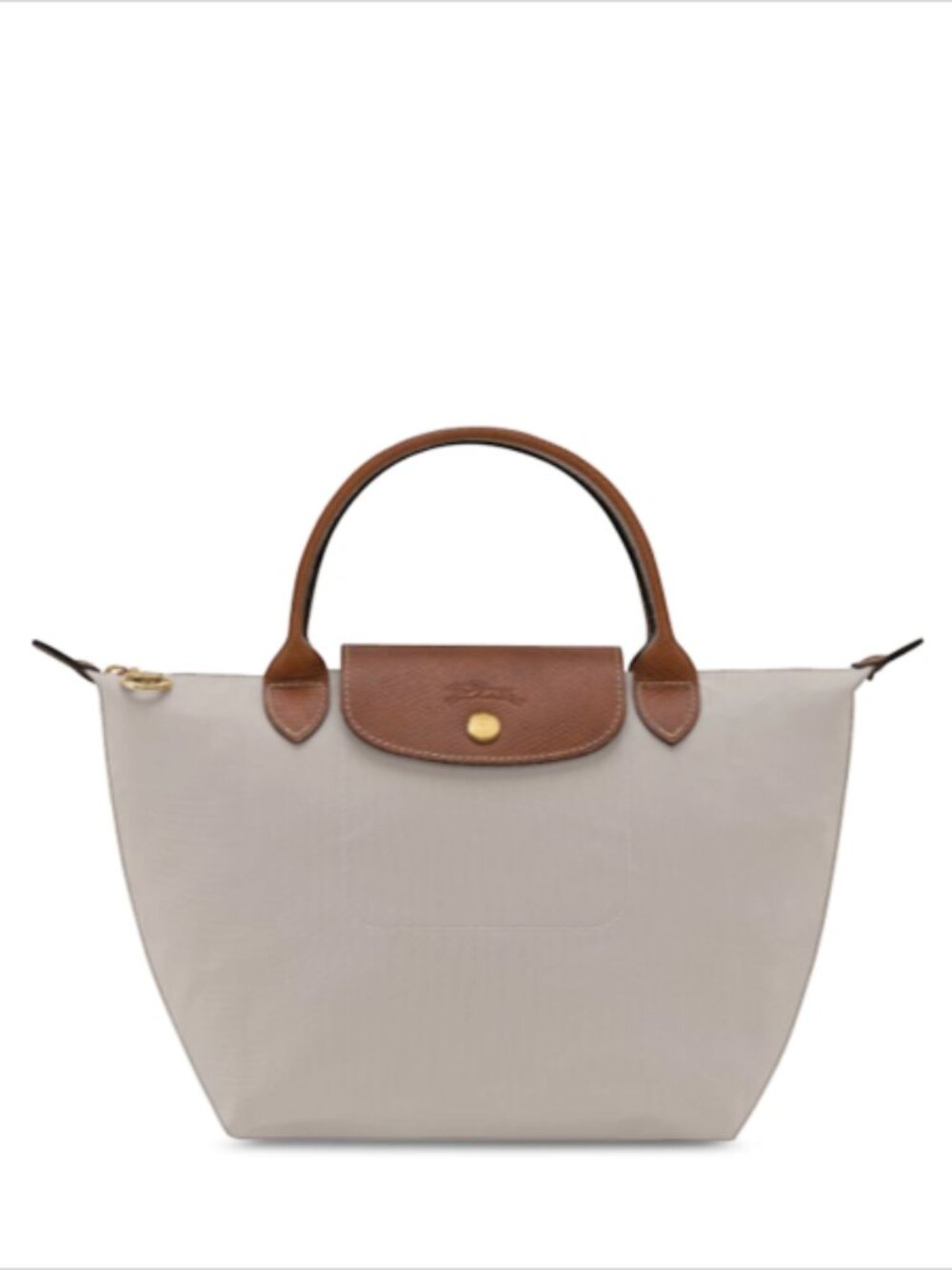 Longchamp Le Pliage Original Small Top Handle Handbag in Pebble Grey